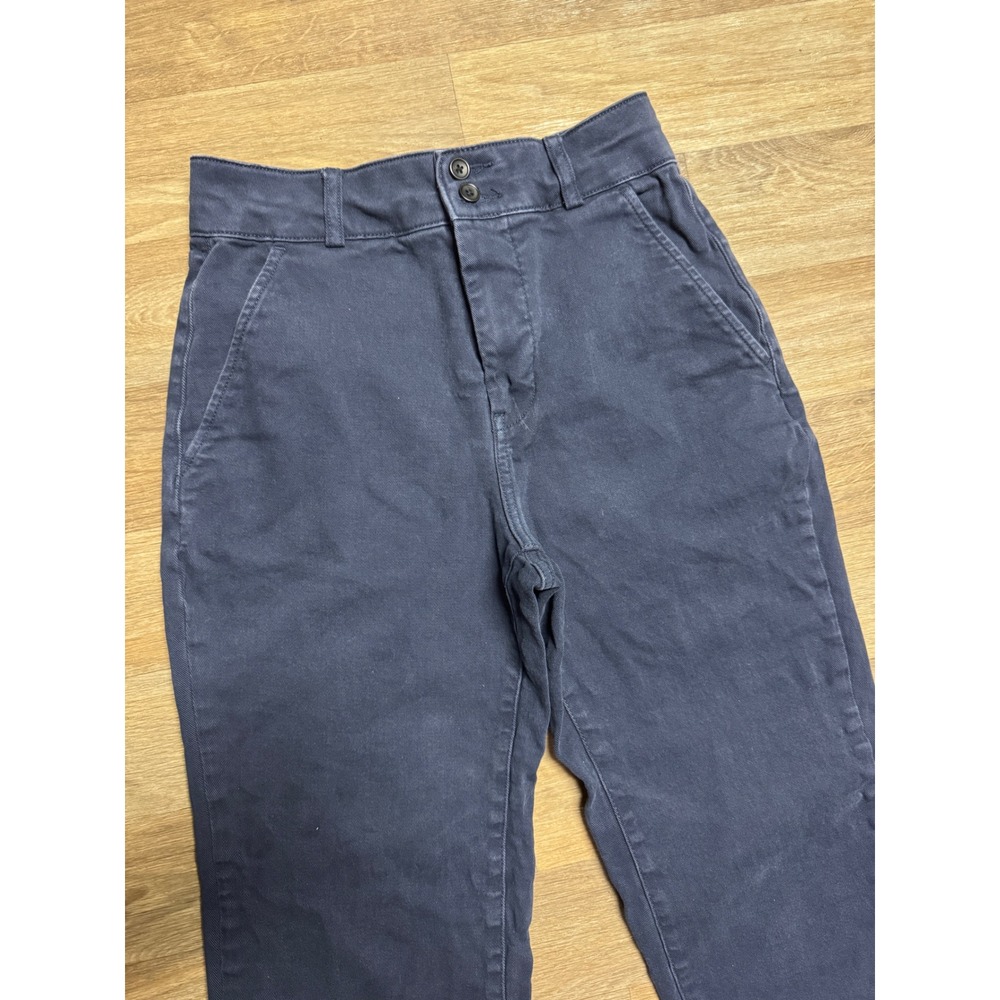 NOT FOR SALE Everlane Organic Cotton Straight Leg Crop Pants Navy Blue High Rise - Picture 2 of 6